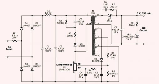 led開關(guān)電源故障維修電路圖