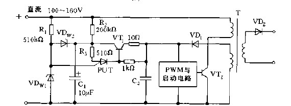 led開(kāi)關(guān)電源軟啟動(dòng)保護(hù)電路